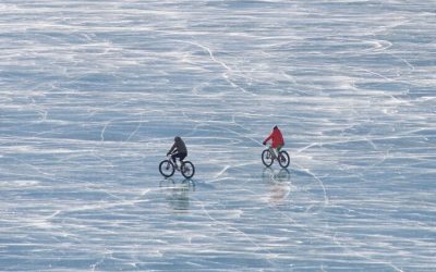 In bici…sul ghiaccio